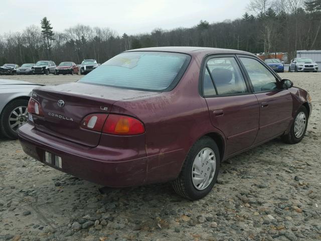 1NXBR12E4WZ045629 - 1998 TOYOTA COROLLA VE BURGUNDY photo 4