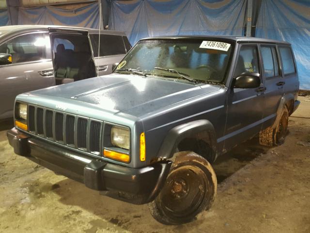 1J4FJ28S8WL120283 - 1998 JEEP CHEROKEE S BLUE photo 2