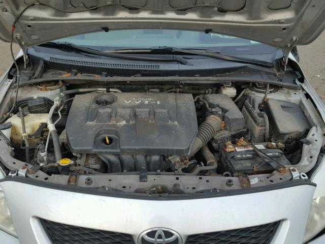 2T1BU4EE1AC345277 - 2010 TOYOTA COROLLA BA SILVER photo 7