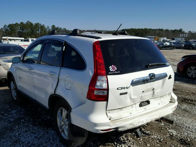 5J6RE3H72BL010892 - 2011 HONDA CR-V EXL WHITE photo 3