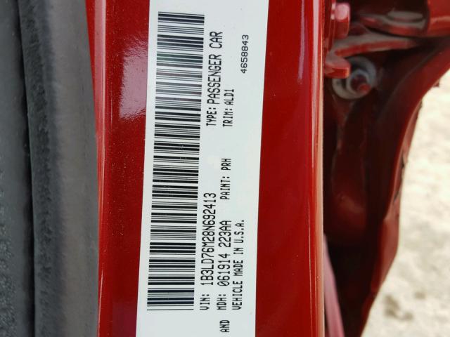 1B3LD76M28N692413 - 2008 DODGE AVENGER R/ RED photo 10