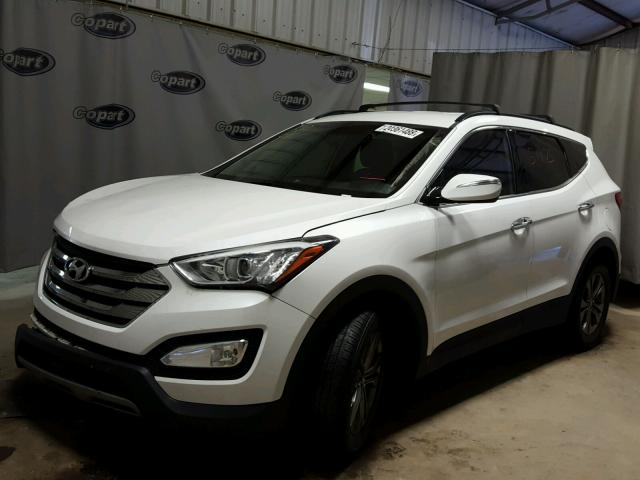 5XYZU3LB2EG157024 - 2014 HYUNDAI SANTA FE S WHITE photo 2