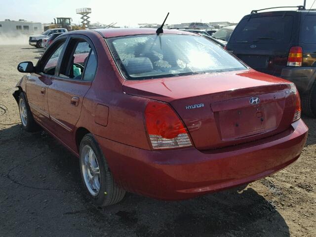 KMHDN46D65U970452 - 2005 HYUNDAI ELANTRA GL RED photo 3