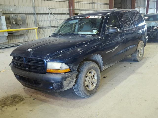 1B4HR28N91F622841 - 2001 DODGE DURANGO BLUE photo 2