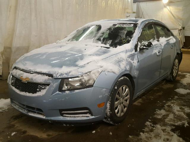 1G1PC5SH9B7132005 - 2011 CHEVROLET CRUZE LS BLUE photo 2