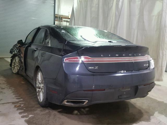 3LN6L2J94DR800361 - 2013 LINCOLN MKZ BLUE photo 3