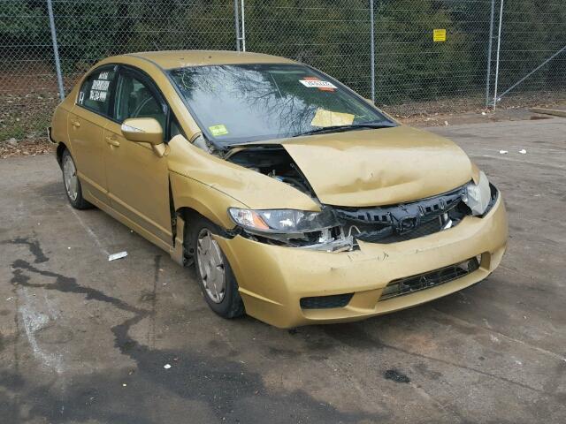 JHMFA3F29AS002884 - 2010 HONDA CIVIC HYBR GOLD photo 1