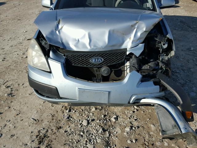 KNADE123476272894 - 2007 KIA RIO BASE BLUE photo 7