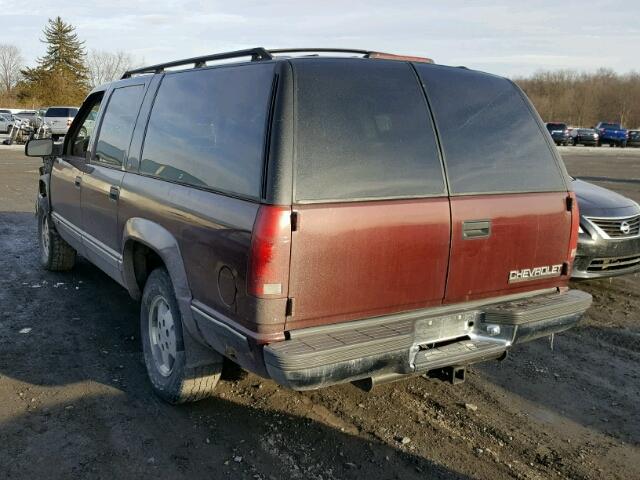 1GNFK16K7SJ419356 - 1995 CHEVROLET SUBURBAN K BURGUNDY photo 3