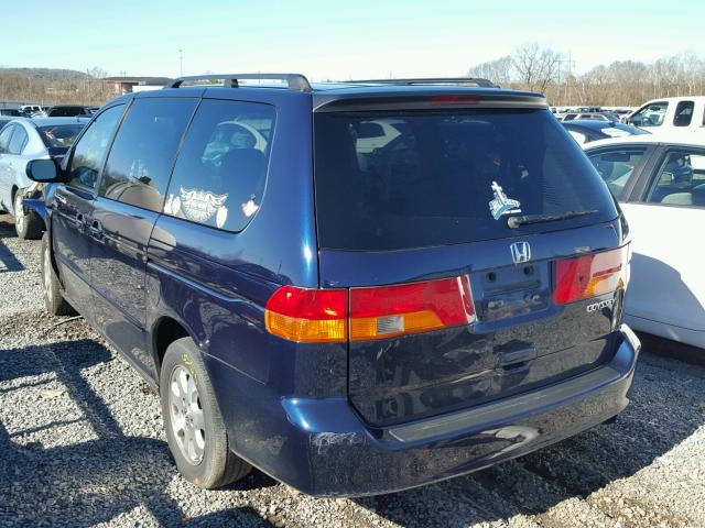 5FNRL18074B057635 - 2004 HONDA ODYSSEY EX BLUE photo 3