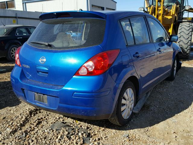 3N1BC13E48L375923 - 2008 NISSAN VERSA S BLUE photo 4