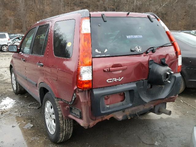 SHSRD78816U431867 - 2006 HONDA CR-V EX RED photo 3