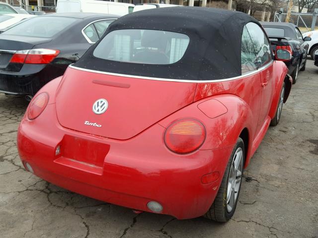 3VWCD31Y84M337460 - 2004 VOLKSWAGEN NEW BEETLE Qırmızı foto 4