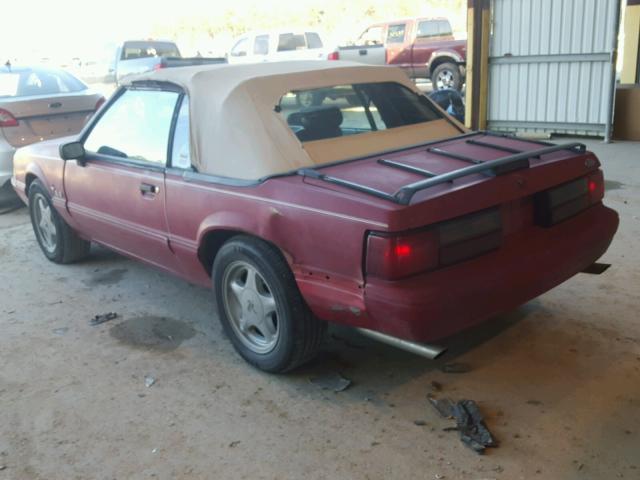 1FACP44E0NF144311 - 1992 FORD MUSTANG LX RED photo 3