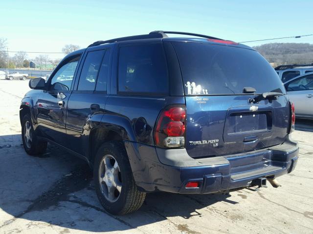 1GNDS13S472242407 - 2007 CHEVROLET TRAILBLAZE BLUE photo 3