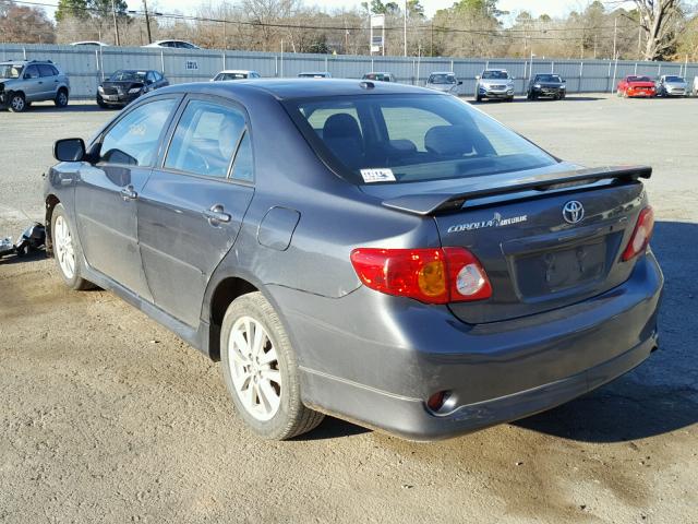 1NXBU4EE1AZ259465 - 2010 TOYOTA COROLLA BA CHARCOAL photo 3