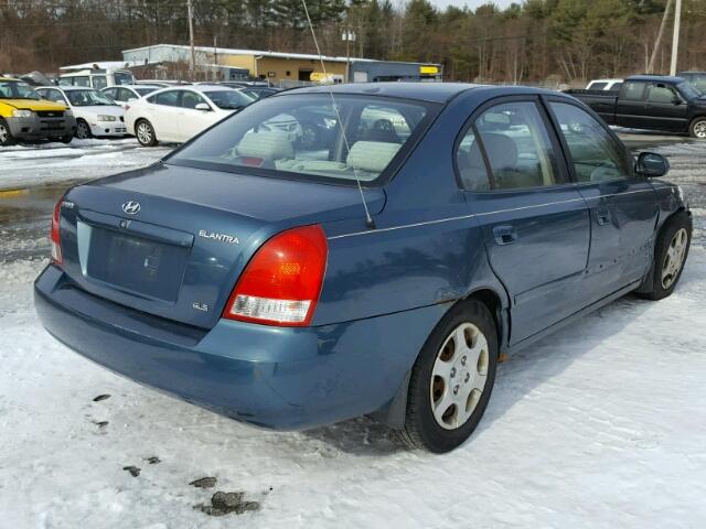 KMHDN45DX1U205045 - 2001 HYUNDAI ELANTRA GL BLUE photo 4