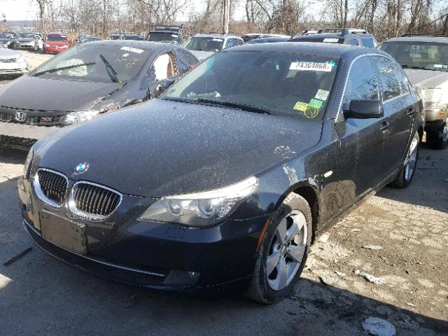 WBANV13598CZ59764 - 2008 BMW 528 XI BLACK photo 2