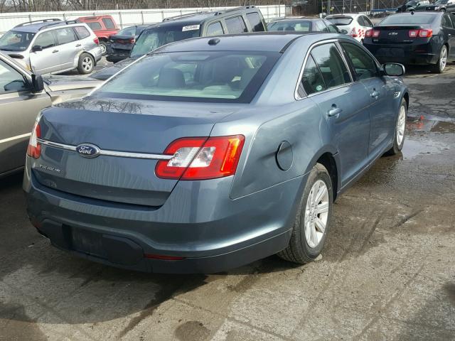 1FAHP2DW2AG138033 - 2010 FORD TAURUS SE BLUE photo 4