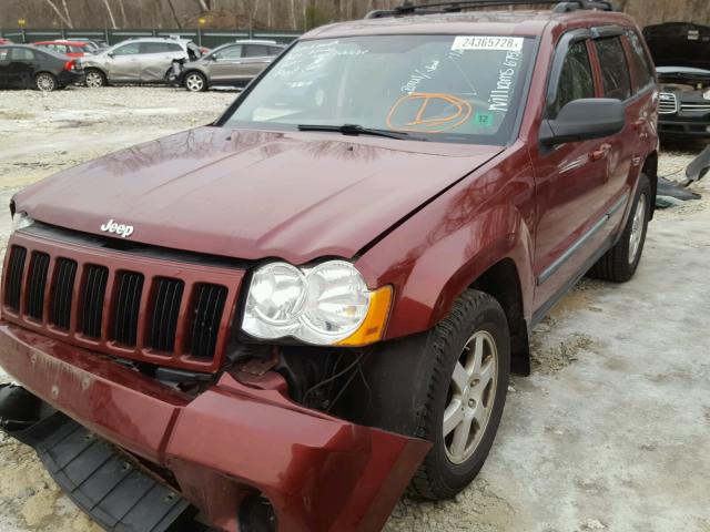 1J8GR48KX8C103088 - 2008 JEEP GRAND CHER MAROON photo 2