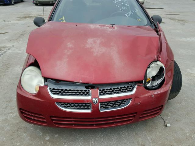 1B3ES56C65D258510 - 2005 DODGE NEON SXT RED photo 9