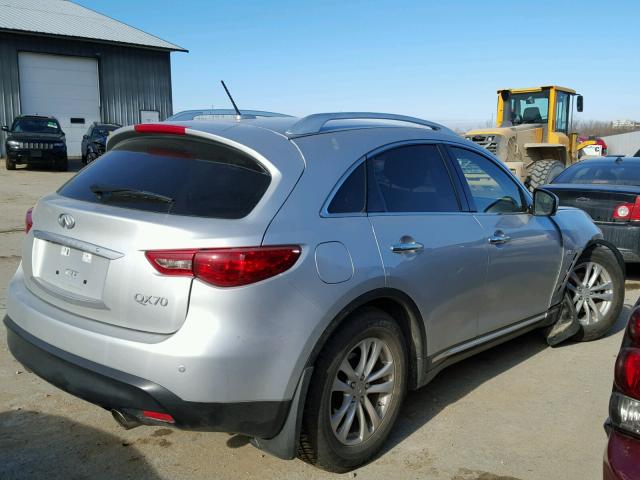 JN8CS1MW4EM413412 - 2014 INFINITI QX70 SILVER photo 4