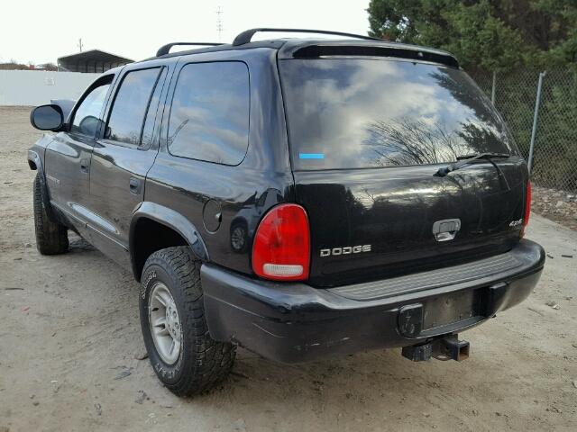 1B4HS28Z4YF189902 - 2000 DODGE DURANGO BLACK photo 3