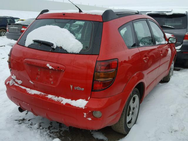 5Y2SL63855Z476039 - 2005 PONTIAC VIBE RED photo 4