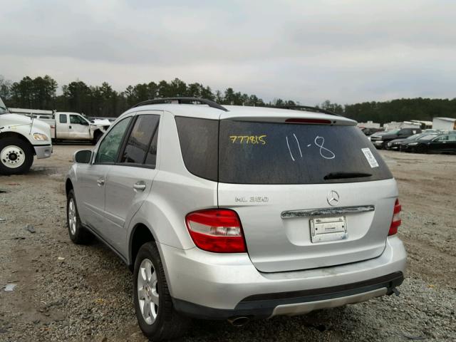 4JGBB86E16A094263 - 2006 MERCEDES-BENZ ML 350 SILVER photo 3