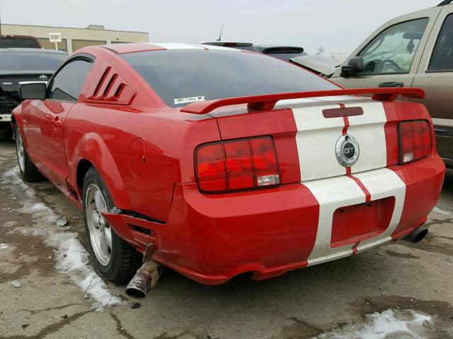 1ZVFT82H175261795 - 2007 FORD MUSTANG GT RED photo 3