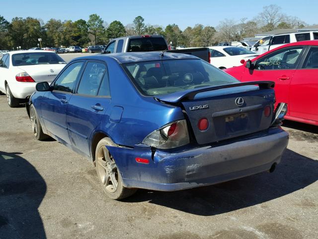 JTHBD192220033901 - 2002 LEXUS IS 300 BLUE photo 3