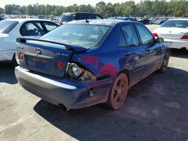 JTHBD192220033901 - 2002 LEXUS IS 300 BLUE photo 4