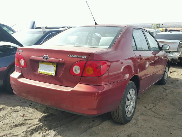 1NXBR32EX3Z144205 - 2003 TOYOTA COROLLA CE RED photo 4