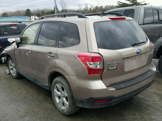 JF2SJADC5FH566215 - 2015 SUBARU FORESTER 2 BROWN photo 3
