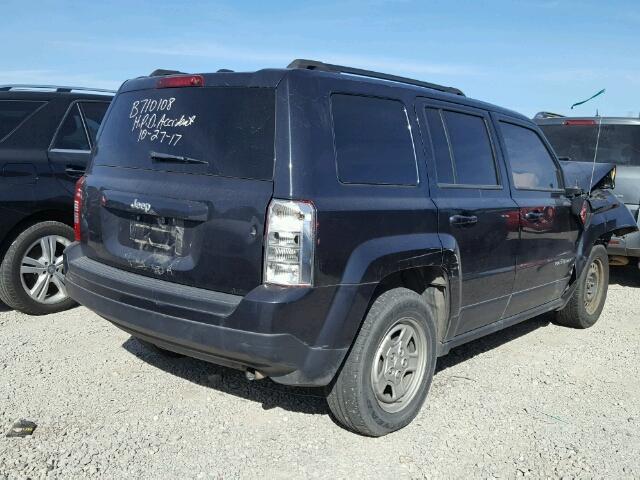 1C4NJPBB5ED912603 - 2014 JEEP PATRIOT SP GRAY photo 4