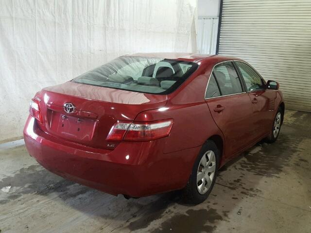 4T1BE46K69U329202 - 2009 TOYOTA CAMRY BASE RED photo 4