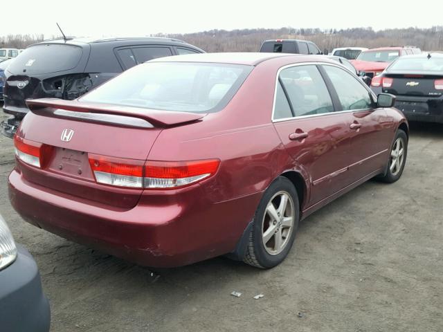 1HGCM566X3A035168 - 2003 HONDA ACCORD EX MAROON photo 4