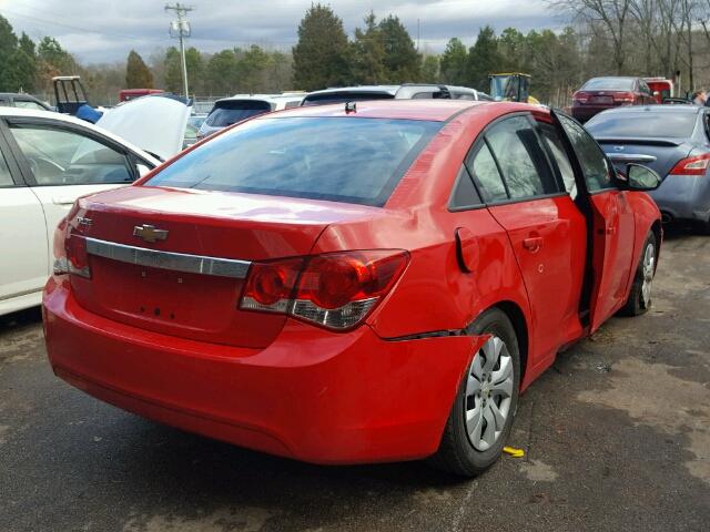 1G1PA5SH3E7131975 - 2014 CHEVROLET CRUZE LS RED photo 4