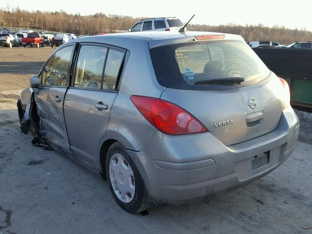 3N1BC13E09L402732 - 2009 NISSAN VERSA S GRAY photo 3