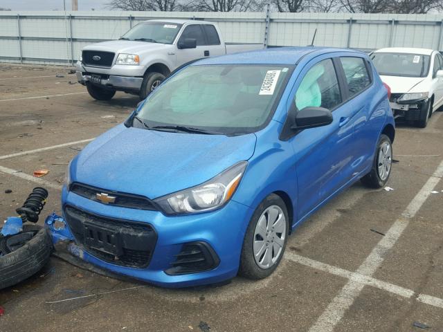 KL8CB6SA2HC756674 - 2017 CHEVROLET SPARK LS BLUE photo 2