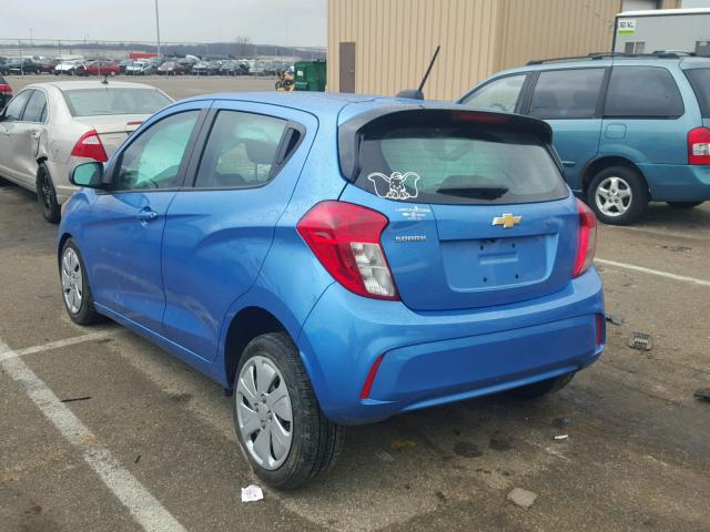 KL8CB6SA2HC756674 - 2017 CHEVROLET SPARK LS BLUE photo 3