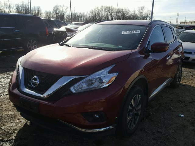 5N1AZ2MH9HN124588 - 2017 NISSAN MURANO S RED photo 2