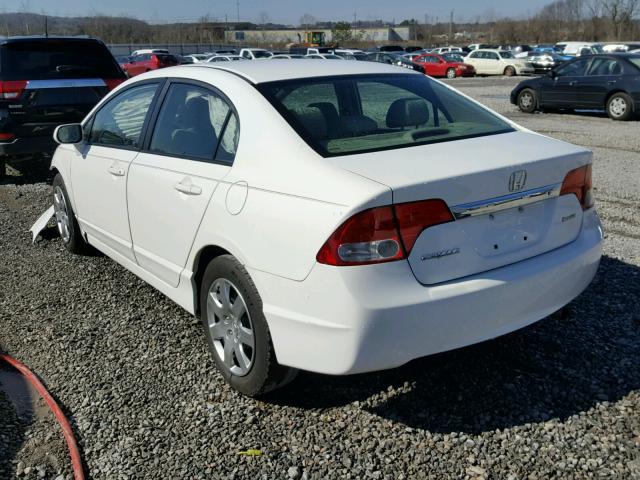 19XFA1F52BE016890 - 2011 HONDA CIVIC LX WHITE photo 3