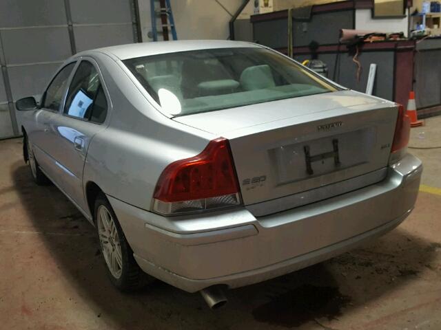 YV1RS592462555009 - 2006 VOLVO S60 2.5T SILVER photo 3