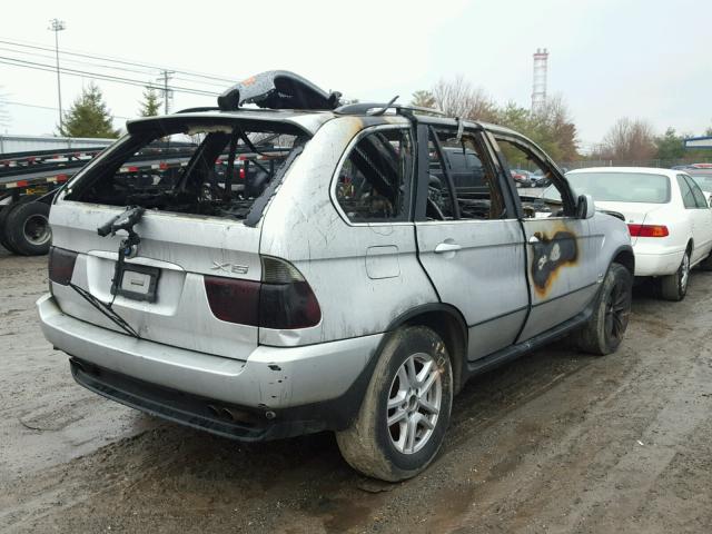 5UXFB53585LV10030 - 2005 BMW X5 4.4I GRAY photo 4