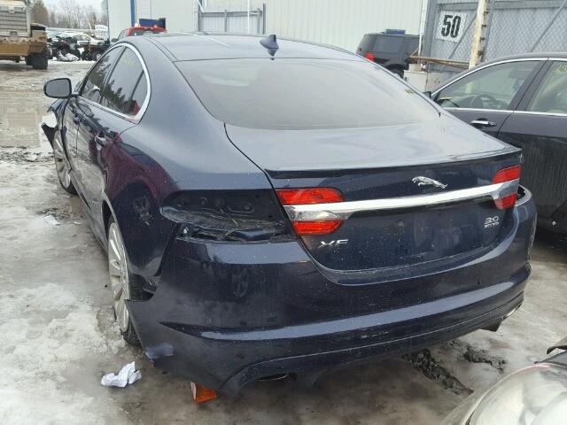 SAJXJ0EF0D8S88667 - 2013 JAGUAR XF BLUE photo 3