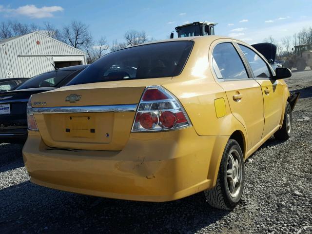 KL1TD56698B146611 - 2008 CHEVROLET AVEO BASE YELLOW photo 4