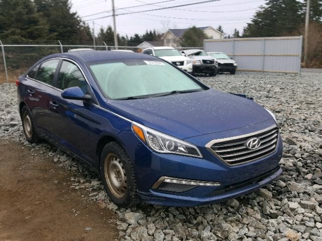 5NPE24AF2FH025133 - 2015 HYUNDAI SONATA SE BLUE photo 1