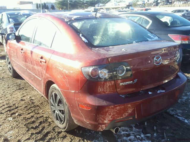 JM1BK32G491247365 - 2009 MAZDA 3 I MAROON photo 3