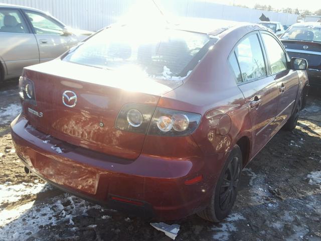 JM1BK32G491247365 - 2009 MAZDA 3 I MAROON photo 4